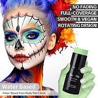 Go Ho Pastel Green Face Body Paint Stickwater Based Washable Light Green Face Paint Sticknontoxic Fullcoverage Cream Light G