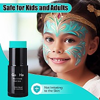 Go Ho Teal Face Body Paint Stickwater Based Washable Teal Face Paint Sticknontoxic Fullcoverage Cream Teal Body Paint For Ad