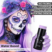 Go Ho Pastel Purple Face Body Paint Stickwater Based Washable Lavender Face Paint Sticknontoxic Fullcoverage Cream Light Pur