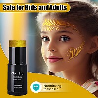 Go Ho Metallic Gold Face Body Paint Stickwater Based Washable Gold Face Paint Sticknontoxic Cream Metallic Finish Gold Body P