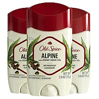 Old Spice Mens Antiperspirant Deodorant Alpine With Hemp Oil 26Oz Pack Of 3