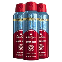 Old Spice Aluminum Free Body Spray For Men Aqua Reef 51 Oz Pack Of 3