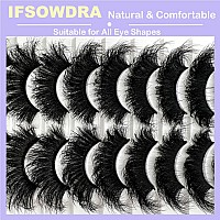 Ifsowdra Mink Lashes Wispy 20Mm 3D Volume Full Dramatic Lashes Mink D Curl Strip Lashes That Look Like Extensions Long Eye Lashe