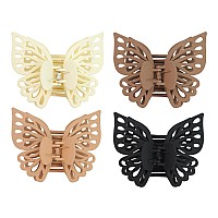 43 Inch Matte Medium And Big Butterfly Claw Hair Clips For Womens Thick Hair 4Pcs