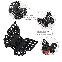 Wachll Butterfly Claw Clips For Womens Hair Matte Medium And Big Cute Clips For Thick Hair 4Pcs