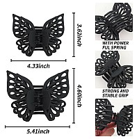 Wachll Butterfly Claw Clips For Womens Hair Matte Medium And Big Cute Clips For Thick Hair 4Pcs