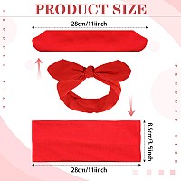 2 Pcs Halloween Retro Headbands Woman Headbands With Bows Cotton Handmade Hairbands Vintage Wire Headband Rabbit Ear Bow Hair Ba