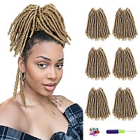 Wignee Crochet Hair 120 Strands Faux Locs 8 Inches Soft Locs Pretwisted Locs 6 Packs Prelooped Crochet Hair For Black Women8