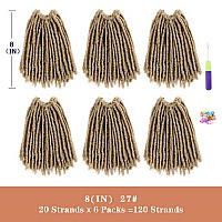 Wignee Crochet Hair 120 Strands Faux Locs 8 Inches Soft Locs Pretwisted Locs 6 Packs Prelooped Crochet Hair For Black Women8