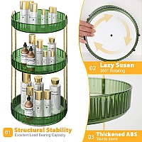 Laiwoo 360 Rotating Makeup Organizer Highcapacity Perfume Skincare Organizers Cosmetic Dresser Storage Bathroom Countertop Org