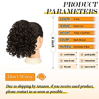 Peacoco Curly Ponytail Extension Drawstring Ponytails For Black Women Synthetic Curly Drawstring Ponytail With 2 Clips On Ponyta