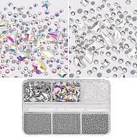 3D Nail Art Charms Silver Grey Nail Micro Caviar Beads Rhinestones For Acrylic Nails Mix Size Multishape Ab Nail Rhinestones Nai