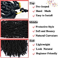 Paraglame Soft Locs 28 Inch New Faux Locs Crochet Hair 7 Packs Pre Looped Crochet Locs Synthetic Hair Natural Black For Women28