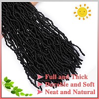 Paraglame Soft Locs 28 Inch New Faux Locs Crochet Hair 7 Packs Pre Looped Crochet Locs Synthetic Hair Natural Black For Women28