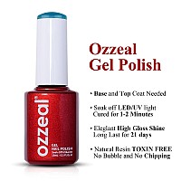 Ozzeal Gel Polish 1 Pcs 15Ml Teal Blue Gel Nail Polish Soak Off Led Uv Gel Nail Polish Art Starter Manicure Salon Diy Nail Gel P