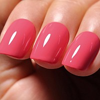 Ozzeal Gel Polish 1 Pcs 15Ml Coral Pink Gel Nail Polish Soak Off Led Uv Gel Nail Polish Art Starter Manicure Salon Diy Nail Gel