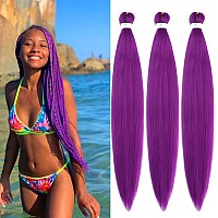 Pre Stretched Braiding Hair Extensions 30 Inch 3 Packs Long Professional Crochet Twist Braids Hair Synthetic Box Braiding Hair H