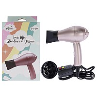 Aria Beauty Rose Gold Mini Travel Blowdryer, 1000W