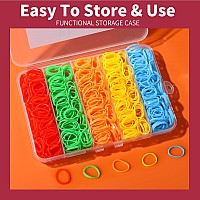 Elastic Hair Bands Ygdz 5 Colors 600 Pcs Mini Rubber Bands For Hair With Organizer Box Hair Accessories For Toddler Girl Bab