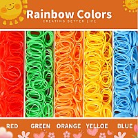 Elastic Hair Bands Ygdz 5 Colors 600 Pcs Mini Rubber Bands For Hair With Organizer Box Hair Accessories For Toddler Girl Bab