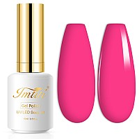 Imtiti Gel Nail Polish 1 Pcs 15Ml Rouge Pink Color Gel Polish Soak Off Nail Art Manicure Salon Diy Nail Lamp Gel Nail Fall Chri