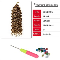 Gogo Curl Crochet Hair 18Inch Water Wave Crochet Hair Blonde Synthetic Bohemian Crochet Braid Deep Wave Braiding Hair Extensions