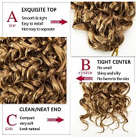 Gogo Curl Crochet Hair 18Inch Water Wave Crochet Hair Blonde Synthetic Bohemian Crochet Braid Deep Wave Braiding Hair Extensions