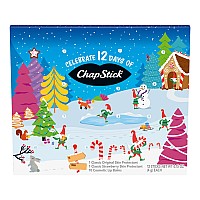 Chapstick 12 Days Of Holiday Advent Calendar Lip Balm Gift Set 015 Oz