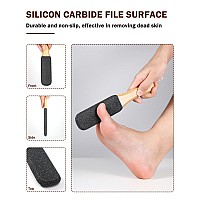 Bezox Foot Pumice Stone Pedicure File1 Pcs Wooden Handle Foot File Callus Remover For Smoother Feet And Hands Foot Scrubbe