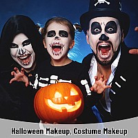 Meicoly White Face Body Paint Sticklong Lasting Face Paint Halloween Cosplay Makeupwhite Eye Black Eye Stick For Baseballsoft