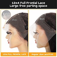 Beeos 13X4 Full Frontal Hd Lace Wig 250 Density 010Mm Ultrathin Invisible Lace Human Hair Body Wave Wig Pre Plucked Hairline