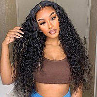 Beeos Hd Lace Frontal Curly Wig 250 Density 13X4 Full Frontal Hd Lace Human Hair Wigs Pre Plucked Vivid Clean Hairline Upgraded