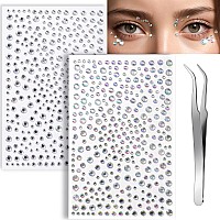 Teenitor Face Gems Makeup Face Rhinestone Self Adhesive Gems Stickers For Face 650Pcs Face Jewels Festival Makeup Eye Jewels St