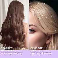 Teenitor Face Gems Makeup Face Rhinestone Self Adhesive Gems Stickers For Face 650Pcs Face Jewels Festival Makeup Eye Jewels St