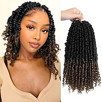 Bileaf 10 Inch Crochet Passion Twist Hair Pre Looped 8 Packs Short Twist Crochet Hair Pre Twisted Passion Twist Crochet Hair Fo