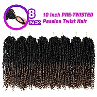 Bileaf Crochet Passion Twist Hair Pre Looped 14 Inch 8 Packs Twist Crochet Hair Pre Twisted Passion Twist Crochet Hair For Croc