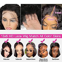 Midulla 13X6 Hd Lace Front Wigs Human Hair Deep Wave Human Hair Wigs For Women Pre Plucked 180 Density Deep Curly Lace Frontal