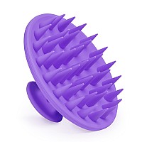 Meartchy Silicone Scalp Massager Shampoo Brush Scalp Scrubber For Hair Growth Purple