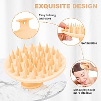 Meartchy Silicone Scalp Massager Shampoo Brush Scalp Scrubber For Hair Growth Salmon Pink