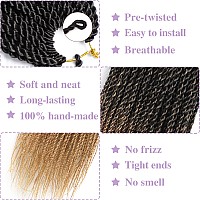 Senegalese Twist Crochet Hair For Black Women 9 Packs Pre Looped Crochet Braids For Black Women 18 Inch Ombre Crochet Hair 20 St