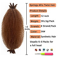 Springy Afro Twist Hair 12 Inches Kinky Twist Hair Spring Twist Hair Preseparated Marley Twist Braiding Hair Pre Fluffed Spring