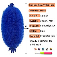 3 Packs Springy Afro Twist Hair 12 Inch Marley Twist Braiding Hair Wrapping Hair For Soft Locs Crochet Hair Pre Fluffed Marley K