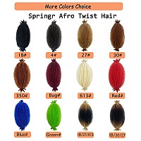 3 Packs Springy Afro Twist Hair 12 Inch Marley Twist Braiding Hair Wrapping Hair For Soft Locs Crochet Hair Pre Fluffed Marley K