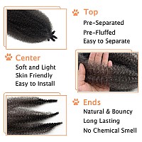 Afro Twist Hair 12Inch 3 Packs Springy Afro Twist Hair For Twist Soft Locs Synthetic Pre Fluffed Marley Twist Braiding Hair For