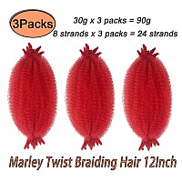 Marley Twist Braiding Hair Preseparated Springy Afro Twist Hair Kinky Twist Crochet Hair Braids For Distressed Soft Locs Sprin