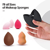 Makeup Sponge Holder Set Dyrenac Breathable Beauty Blender Holder Washable Silicone Make Up Sponges Drying Case Cosmetic Face