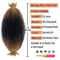 3 Pack Marley Twist Braiding Hair 12 Inch Afro Twist Hair For Faux Locs Kinky Twist Hair For Women Springy Afro Twist Hair Expre