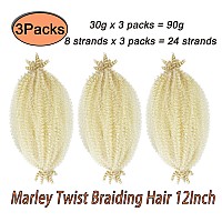 Marley Twist Braiding Hair 12 Inch Kinky Braiding Hair Springy Twist Wrapping Hair For Soft Locs Springy Afro Twist Hair Pre Flu