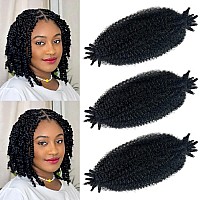 3 Packs Marley Twist Braiding Hair 12 Inch Preseparated Springy Afro Twist Hair Kinky Twist Crochet Hair Braids For Distressed