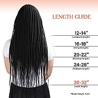 Sangtok 30 Inch 13X8 Hd Lace Front Box Braids Cornrow Wig For Black Women Box Braided Lace Frontal Glueless Wig Pre Plucked Wit